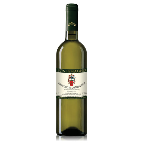 bottiglia 75 cl. vino bianco verdicchio dei castelli di jesi doc classico pontemagno marcheinbottiglia.it
